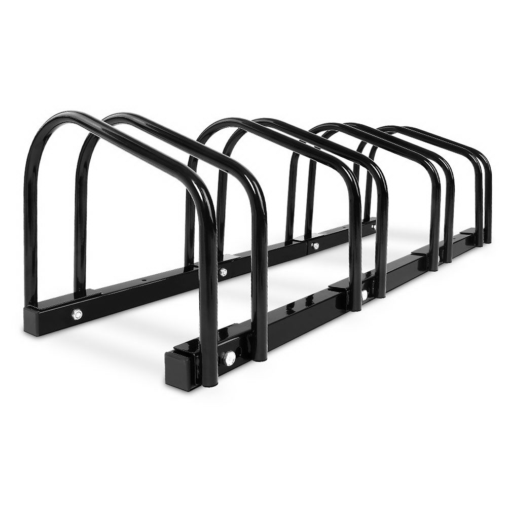 Weisshorn 4 Bike Stand Rack Bicycle Storage Floor Parking Holder Cycling Black – Nice N Cheap Variety Store Weisshorn 4 Bike Stand Rack Bicycle Storage Floor Parking Holder Cycling Black