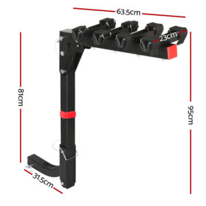 Giantz 4 Bicycle Bike Carrier Rack Car 2&Quot; Hitch Mount Foldable Black,Giantz 4 Bicycle Bike Carrier Rack Car 2&Quot; Hitch Mount Foldable Black – Nice N Cheap Variety Store Giantz 4 Bicycle Bike Carrier Rack Car 2&Quot; Hitch Mount Foldable Black,Giantz 4 Bicycle Bike Carrier Rack Car 2&Quot; Hitch Mount Foldable Black - Image 2