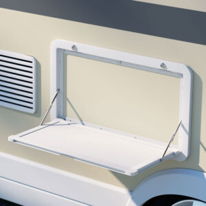 Weisshorn Caravan Table 800 X 450Mm Folding Lockable White - Image 6