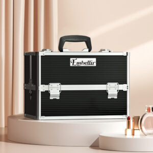 Embellir Portable Cosmetic Beauty Makeup Case- Black - Image 8