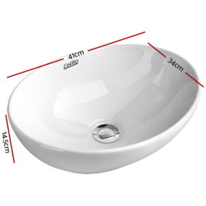 Cefito Bathroom Basin Ceramic Vanity Sink Hand Wash Bowl 41X34Cm – Nice N Cheap Variety Store Cefito Bathroom Basin Ceramic Vanity Sink Hand Wash Bowl 41X34Cm - Image 2