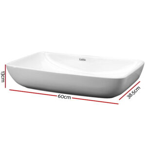 Cefito Bathroom Basin Ceramic Vanity Sink Hand Wash Bowl 60X38Cm – Nice N Cheap Variety Store Cefito Bathroom Basin Ceramic Vanity Sink Hand Wash Bowl 60X38Cm - Image 2