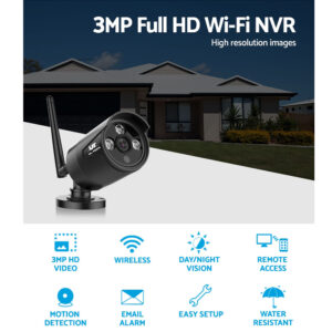 Ip66 Waterproof Ul-Tech Wireless Cctv 3Mp Camera Bullet Operating Under Heavy Rain Conditions