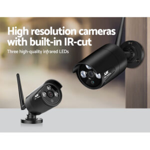 Ul-Tech Wireless Bullet Camera Shown Alongside The 12V 1A Power Supply Adapter