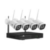 Ul-Tech 3Mp Wireless Cctv Security Camera System Including Four Outdoor White Ip Cameras And Central 8 Channel Wi-Fi Nvr Recorder.