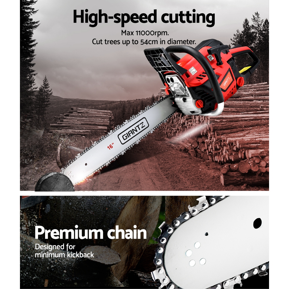 Giantz Chainsaw Petrol 45Cc 16&Quot; Bar Commercial E-Start Pruning Chain Saw 1.7Kw – Nice N Cheap Variety Store Giantz Chainsaw Petrol 45Cc 16&Quot; Bar Commercial E-Start Pruning Chain Saw 1.7Kw - Image 6