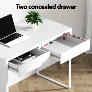 Artiss Computer Desk With Drawers - White – Nice N Cheap Variety Store Computer Desk White