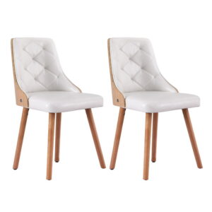 White PU Dining Chairs