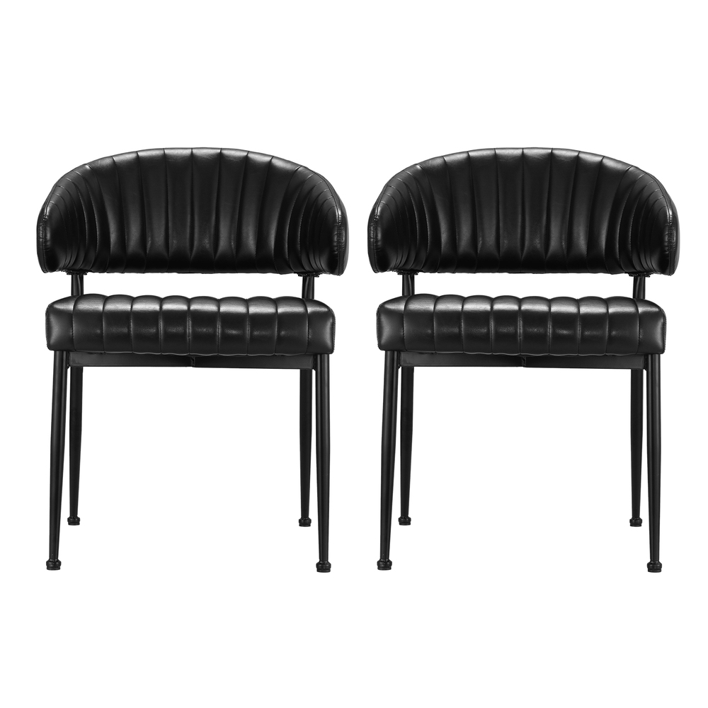 Artiss Dining Chairs Set Of 2 Leather Armchair Black – Nice N Cheap Variety Store Artiss Dining Chairs