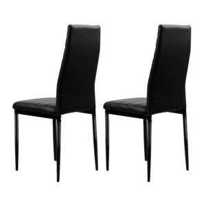 Artiss Dining Chairs Set Of 4 | Black Leatherette – Nice N Cheap Variety Store Dining Chairs Set