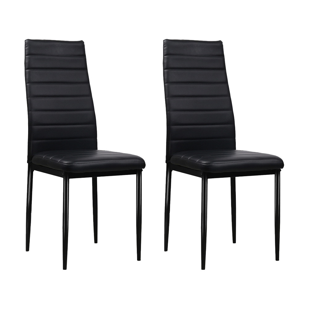 Artiss Dining Chairs Set Of 4 | Black Leatherette – Nice N Cheap Variety Store Dining Chairs Set