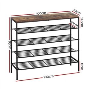Artiss 5-Tier Shoe Rack For 25 Pairs - Walnut Bob – Nice N Cheap Variety Store 5-Tier Shoe Rack