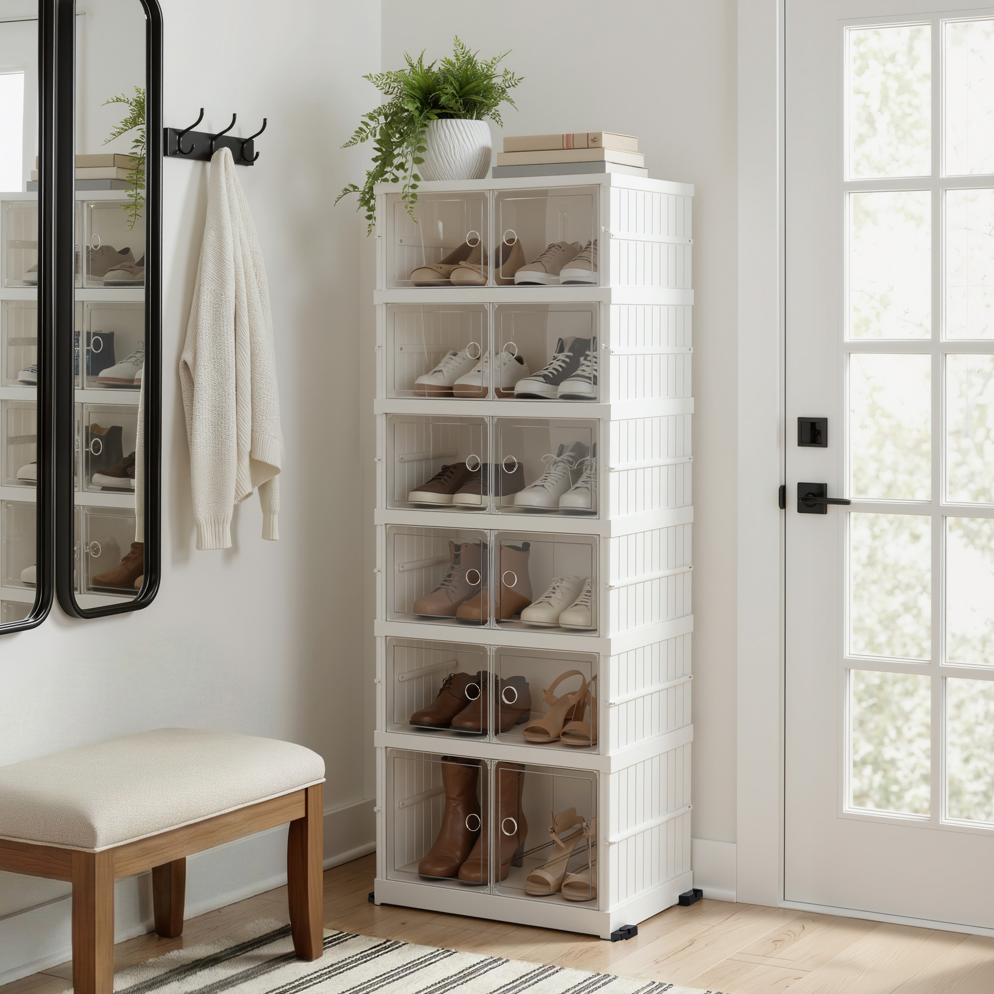 Artiss Foldable Shoe Storage Box 6 Tier 12 Pairs Entryway – Nice N Cheap Variety Store Artiss Foldable Shoe Storage Box 6 Tier 12 Pairs Entryway