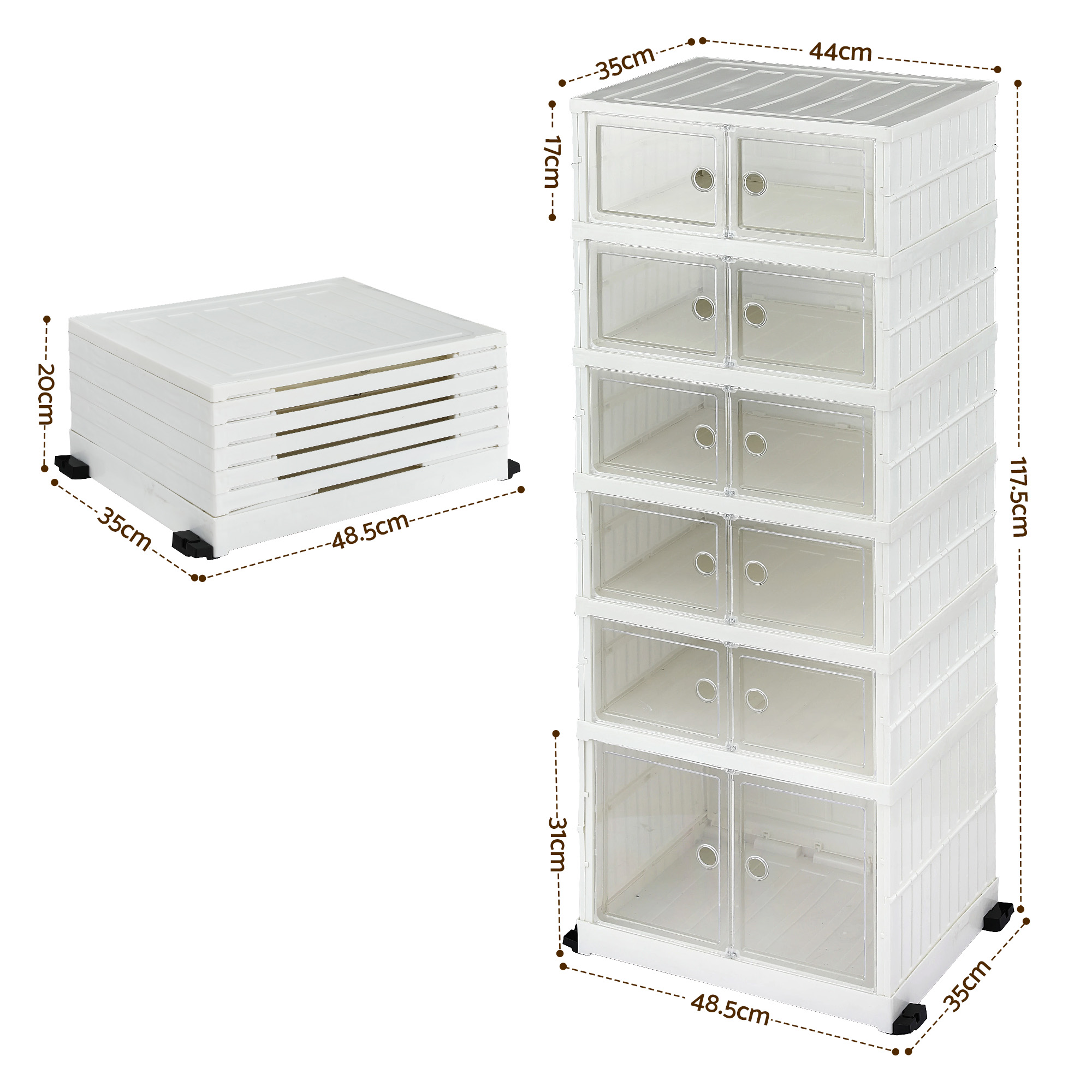 Artiss Foldable Shoe Storage Box 6 Tier 12 Pairs Entryway – Nice N Cheap Variety Store Artiss Foldable Shoe Storage Box 6 Tier 12 Pairs Entryway - Image 3