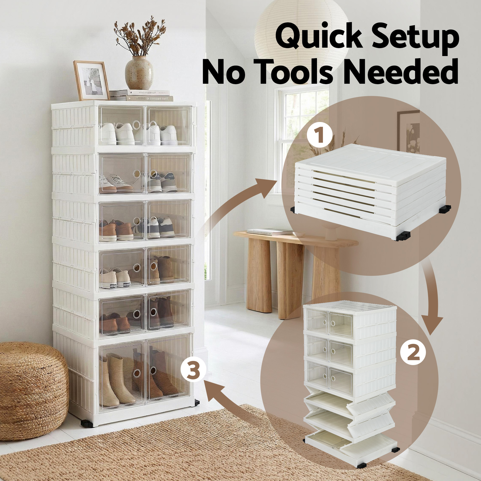 Artiss Foldable Shoe Storage Box 6 Tier 12 Pairs Entryway – Nice N Cheap Variety Store Artiss Foldable Shoe Storage Box 6 Tier 12 Pairs Entryway - Image 6