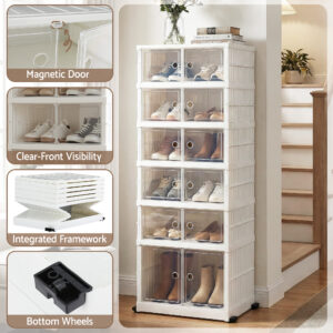 Artiss Foldable Shoe Storage Box 6 Tier 12 Pairs Entryway – Nice N Cheap Variety Store Artiss Foldable Shoe Storage Box 6 Tier 12 Pairs Entryway - Image 7