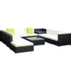 Gardeon 11Pc Outdoor Wicker Sofa Set With Storage Cover – Nice N Cheap Variety Store Outdoor Wicker Sofa Set
