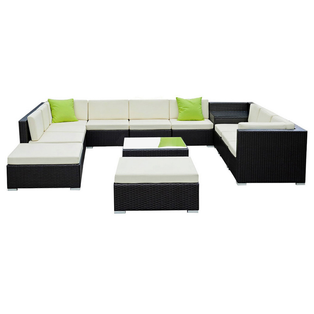 Gardeon 13-Piece Outdoor Wicker Sofa Set – Nice N Cheap Variety Store Outdoor Wicker Sofa Set