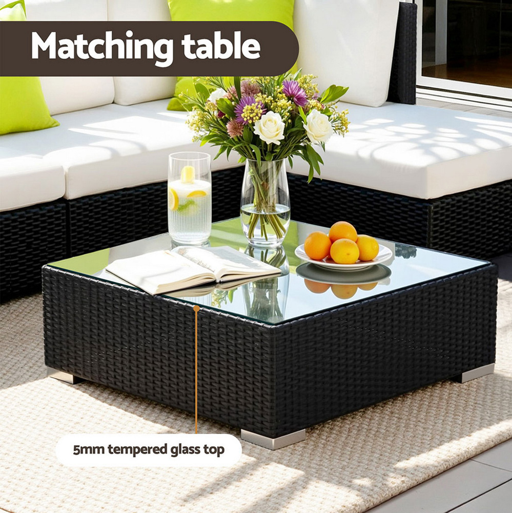 Gardeon 13-Piece Outdoor Wicker Sofa Set – Nice N Cheap Variety Store Outdoor Wicker Sofa Set