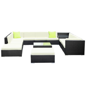 Gardeon 13-Piece Outdoor Wicker Sofa Set – Nice N Cheap Variety Store Outdoor Wicker Sofa Set