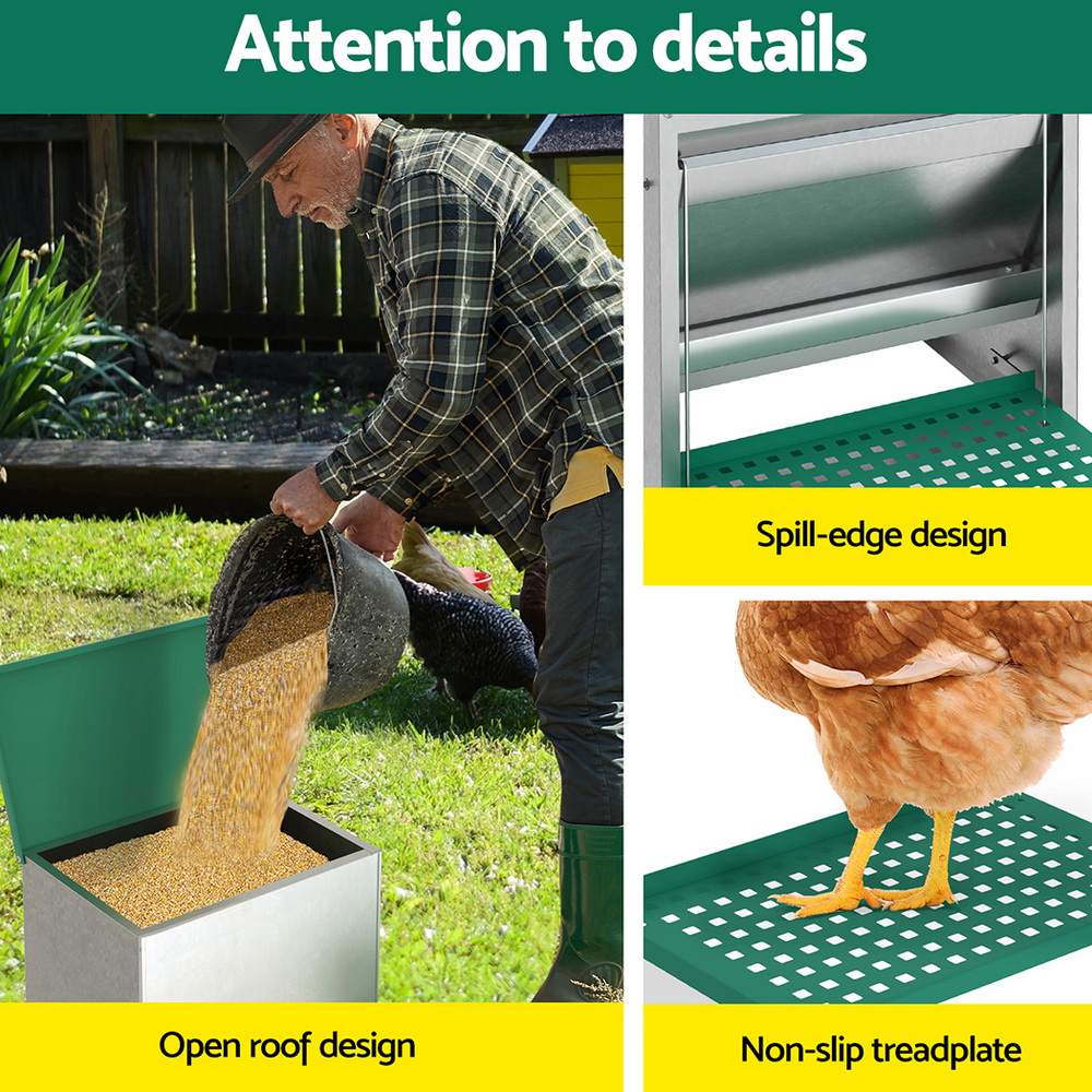 Giantz Automatic Chicken Feeder | Self-Opening Treadle – Nice N Cheap Variety Store Automatic Chicken Feeder