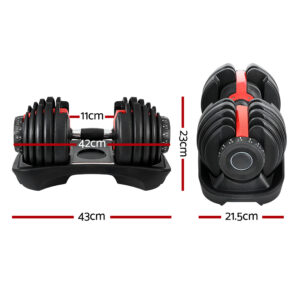 Everfit 24Kg Dumbbells Adjustable Dumbbell Weight Plates Home Gym – Nice N Cheap Variety Store Everfit 24Kg Dumbbells Adjustable Dumbbell Weight Plates Home Gym - Image 2