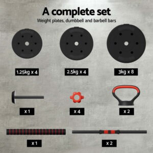 Everfit 40Kg Adjustable Dumbbells Set Kettle Bell Weight Plates Barbells Gym – Nice N Cheap Variety Store Everfit 40Kg Adjustable Dumbbells Set Kettle Bell Weight Plates Barbells Gym - Image 6