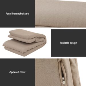 Artiss Floor Chair Sofa 1 Seater Linen Beige – Nice N Cheap Variety Store Floor Chair Sofa