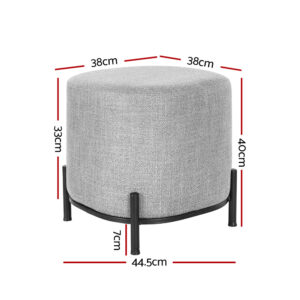 Artiss Ottoman Foot Stool Square Linen Grey – Nice N Cheap Variety Store Ottoman Foot Stool