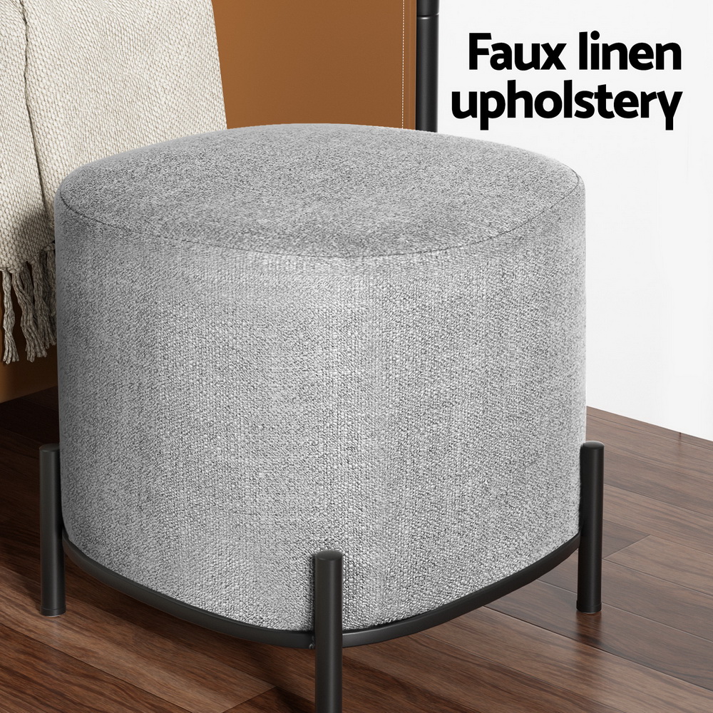 Artiss Ottoman Foot Stool Square Linen Grey – Nice N Cheap Variety Store Ottoman Foot Stool