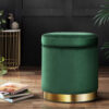 Artiss Round Velvet Storage Ottoman Green – Nice N Cheap Variety Store Velvet Storage Ottoman