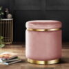 Artiss Round Velvet Ottoman Foot Stool - Pink – Nice N Cheap Variety Store Velvet Ottoman Foot Stool