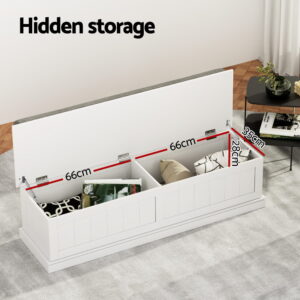 Artiss Storage Ottoman 140Cm Fluted Grey – Nice N Cheap Variety Store Storage Ottoman