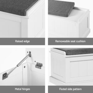 Artiss Storage Ottoman 140Cm Fluted Grey – Nice N Cheap Variety Store Storage Ottoman