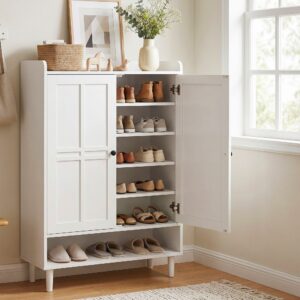 white shoe rack cabinet