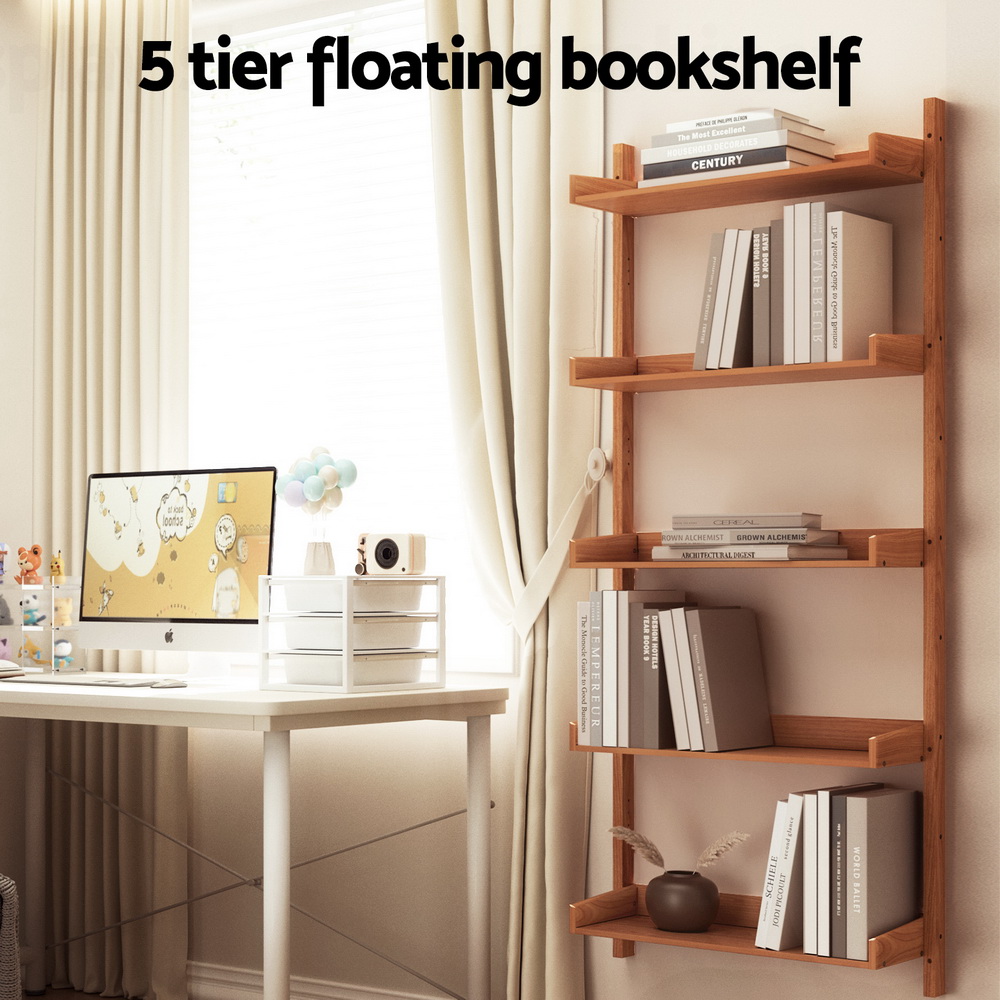 Artiss Capiz Oak Floating Bookshelf – Nice N Cheap Variety Store Capiz Oak Bookshelf