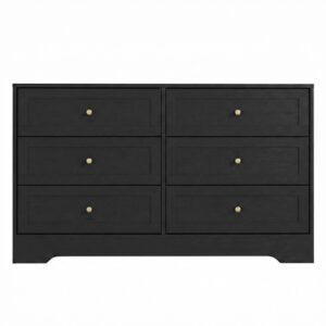 Artiss Leif Black 6-Drawer Tallboy Cabinet – Nice N Cheap Variety Store Artiss Black Tallboy