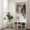 Artiss Hall Tree Shoe Cabinet 180Cm White – Nice N Cheap Variety Store Hall Tree Shoe Cabinet