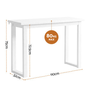 Artiss White Console Table 110Cm – Nice N Cheap Variety Store White Console Table