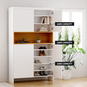 Artiss 9-Tier Shoe Rack Cabinet - White Storage – Nice N Cheap Variety Store Shoe Rack Cabinet