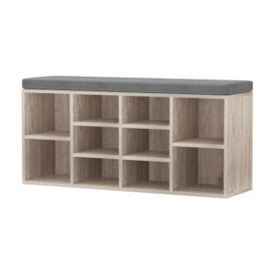 Artiss Shoe Rack Bench | Fabric Seat &Amp; Pine Finish – Nice N Cheap Variety Store Shoe Rack Bench
