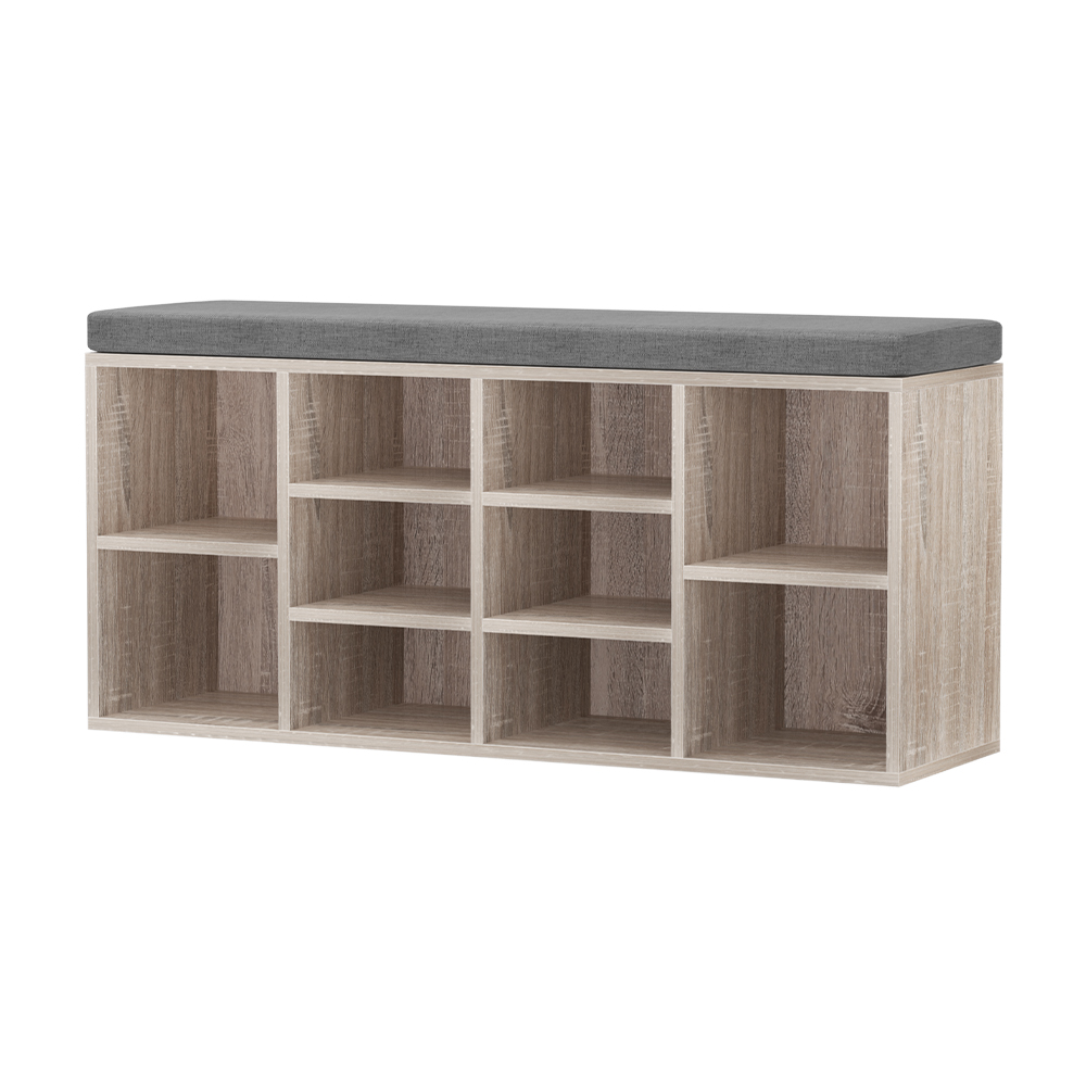 Artiss Shoe Rack Bench | Fabric Seat &Amp; Pine Finish – Nice N Cheap Variety Store Shoe Rack Bench
