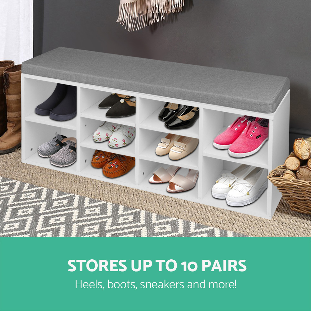 Artiss Shoe Rack Bench | 10-Pair Storage &Amp; Seat – Nice N Cheap Variety Store Shoe Rack Bench