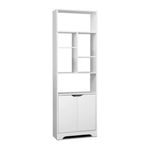 Artiss Gina White Bookshelf With Cabinet – Nice N Cheap Variety Store White Bookshelf With Cabinet