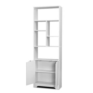 Artiss Gina White Bookshelf With Cabinet – Nice N Cheap Variety Store White Bookshelf With Cabinet