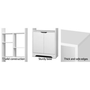 Artiss Gina White Bookshelf With Cabinet – Nice N Cheap Variety Store White Bookshelf With Cabinet