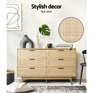 Oak 6-Drawer Chest