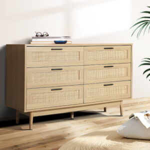 Oak 6-Drawer Chest