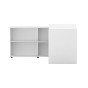 Artiss Computer Desk Bookshelf White 130Cm - Image 3