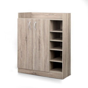 Artiss Shoe Rack Cabinet 21 Pairs Adjustable Shelves Pine Clair - Image 3